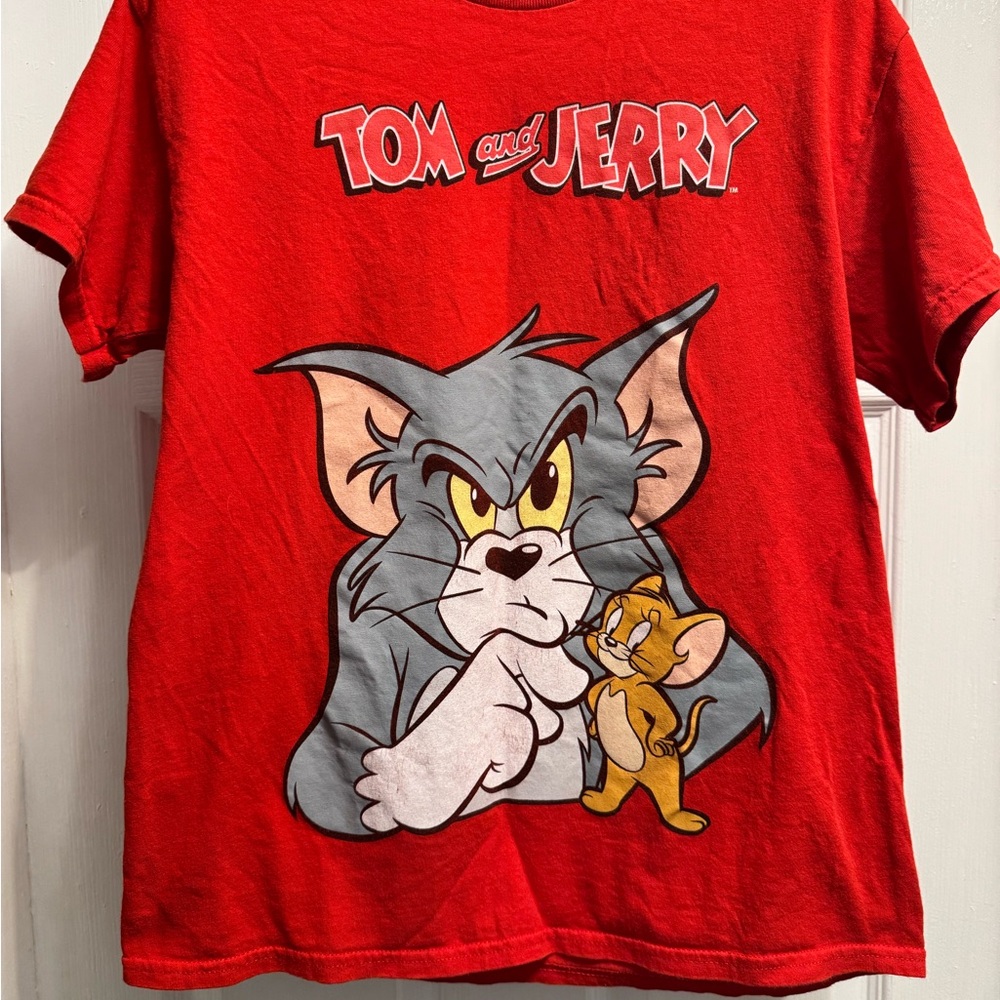 Tom and Jerry Red Short Sleeve Men's Tee